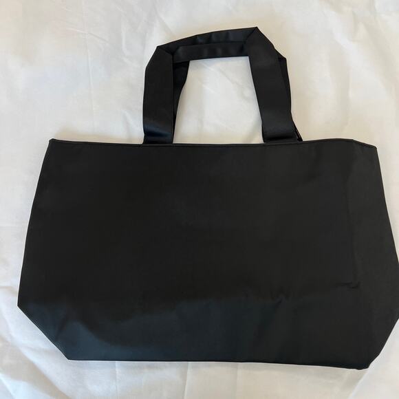 Victoria’s Secret Tote Bag Black Shine Bling Rhinestone Logo Carryall Weekender - Picture 5 of 5